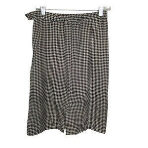 JULIE FRANCIS Women Silhouettes 100% Silk Skirt Size 6 Black & White Luxury 4-7